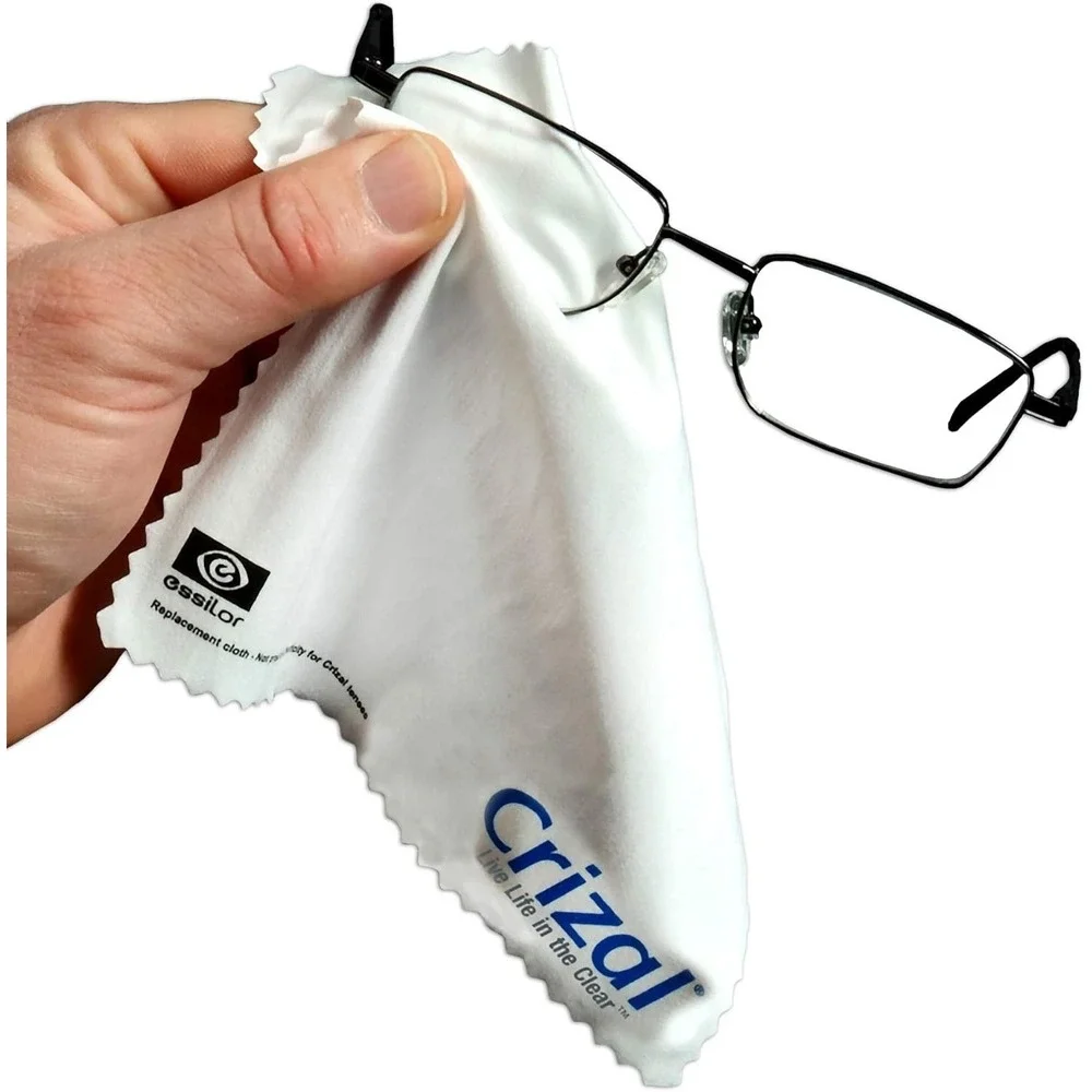 CRIZAL Microfiber Cleaning Cloth for Glasses, Full Size, 4 Pack